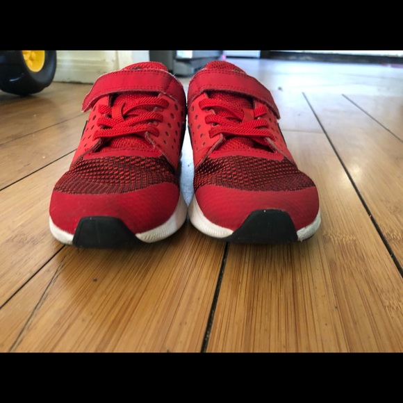 Nike Downshifter 7 Boys Red Velcro Shoes, Sz 1 - Picture 3 of 6